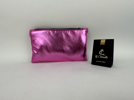 Pochette GM GLITTER Fushia - Jersey Or