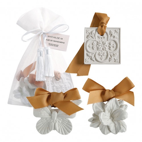 Pochon de 3 d�cors parfum�s  - Fleur de Mandarine