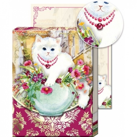 Pocket carnet de notes aimanté - Chat & Vase