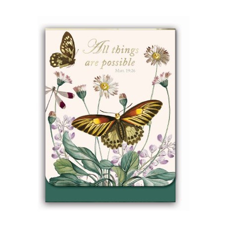 Pocket carnet de notes aimant� - Daisy Butterflies