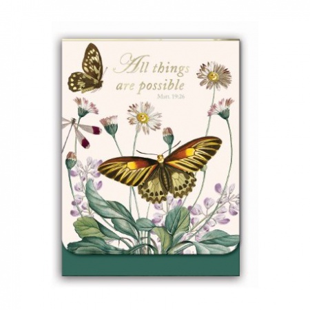 Pocket carnet de notes aimanté - Daisy Butterflies