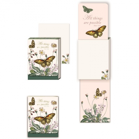 Pocket carnet de notes aimanté - Daisy Butterflies