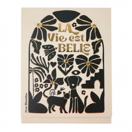 Pocket carnet de notes aimant� - La vie est belle