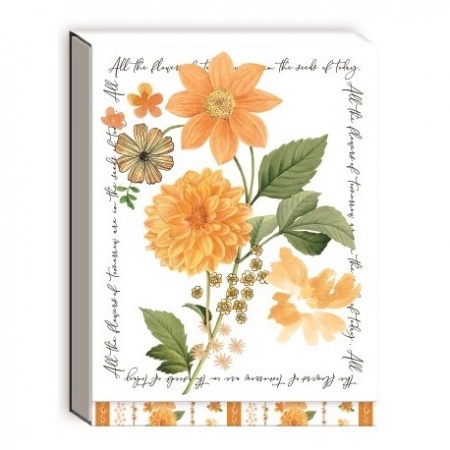 Pocket carnet de notes aimanté - Notable Floral (marigold)