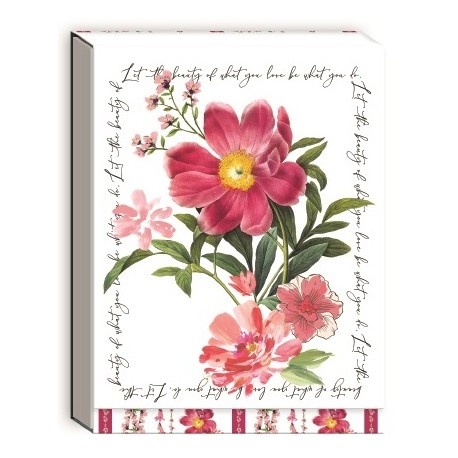 Pocket carnet de notes aimant� - Notable Floral (peony)