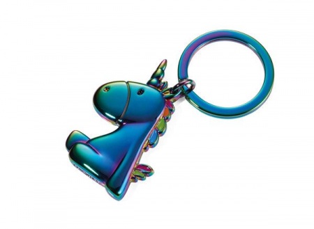 Porte-clés, licorne, coloration silk-oil