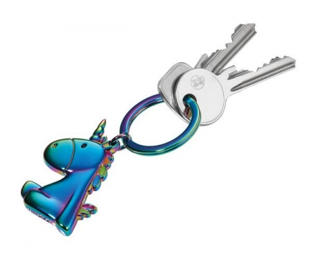 Porte-clés, licorne, coloration silk-oil