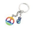 Porte-cl�s \ PEACE & LOVE\  Muticolore