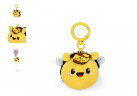 PORTE-CLS EN PELUCHE - SUPER SOFT! - TINY - BEE