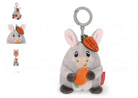 PORTE-CLS EN PELUCHE - SUPER SOFT! - TINY - DONKEY