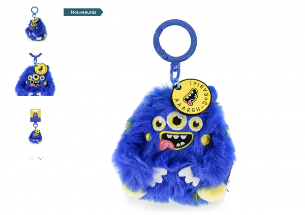 PORTE-CL�S EN PELUCHE - SUPER SOFT! - TINY - MONSTER