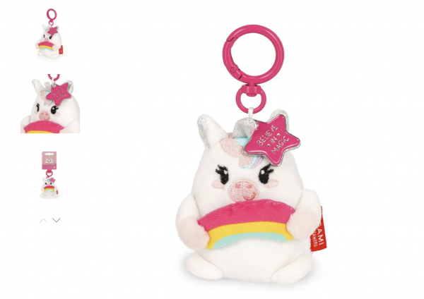 PORTE-CL�S EN PELUCHE - SUPER SOFT! - TINY - UNICORN
