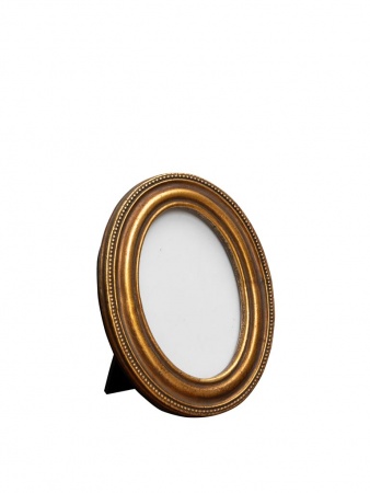 Porte photo ovale dor&eacute; (8x5.5)
