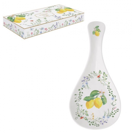 Repose Cuillere 27 x 12cm en Porcelaine - FLOWER CITRUS