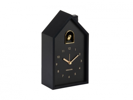 REVEIL MATIN CUCKOO NOIR - Alarm Clock Modern Cuckoo Oro - BLACK