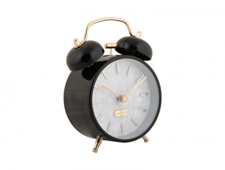 REVEIL MATIN VINTAGE NOIR - Alarm Clock Pearl Glow - BLACK