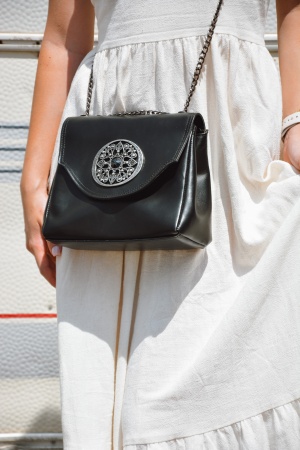 Sac AMELIE Cuir Noir