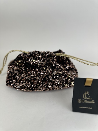 sac bourse CHLOE MYKONOS Sequins Bronze - Bronze