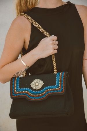Sac KALIROI Noir brodé