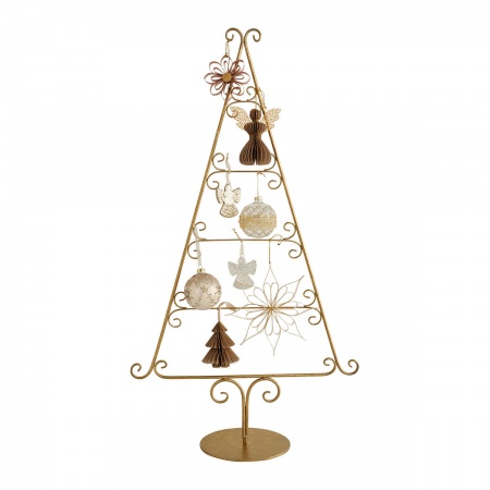 Sapin décoratif métal doré