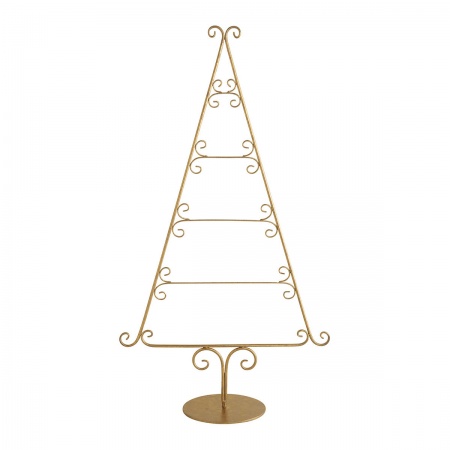 Sapin décoratif métal doré