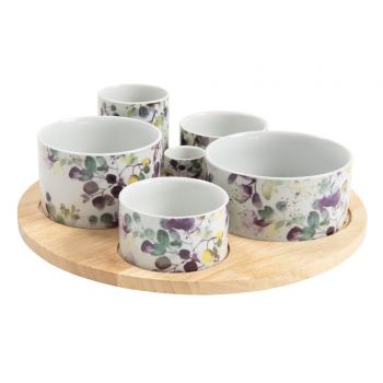 Service ap�ritif  de 6 pi�ces � 31cm de la collection \ GARDEN\ 