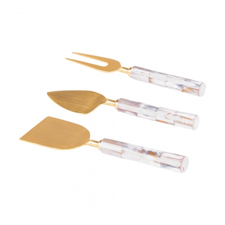 SERVICE DE 3 COUTEAUX A FROMAGE - POSIDONIE