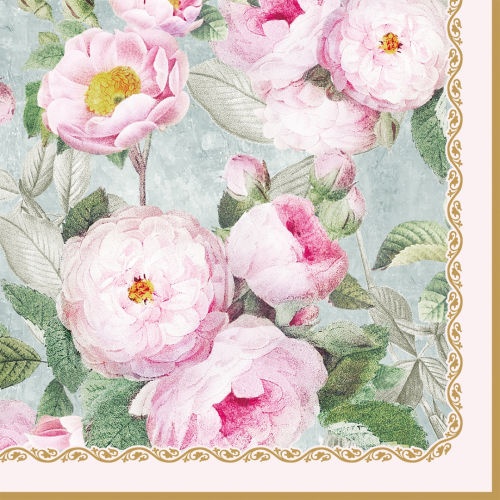 Serviettes en Papier 33 x 33 cm - ROSES  IN BLOOM
