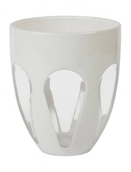 SET 6 VERRES A EAU Transparent et blanc