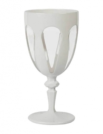 SET 6 VERRES A VIN Transparent et blanc