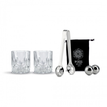 Set a cocktail avec 2 spheres  + pince glacons et 2 Verres Tranparent