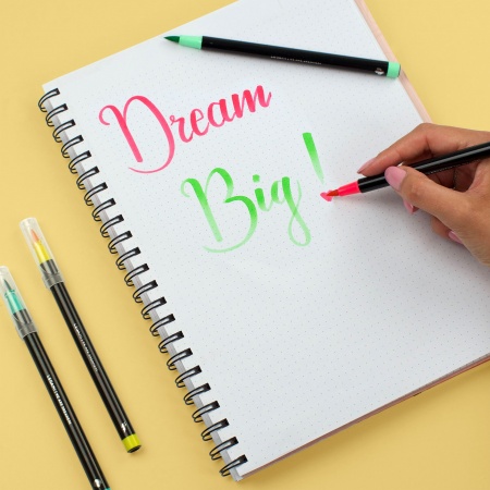 SET DE 12 FEUTRES PINCEAUX - BRUSH MARKERS - MULTICOLOR