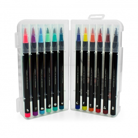 SET DE 12 FEUTRES PINCEAUX - BRUSH MARKERS - MULTICOLOR