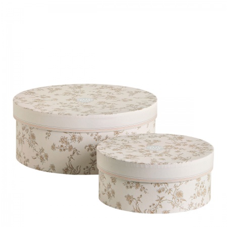 set de 2 Boites de rangement - Boite à chapeau - Fête nacrée