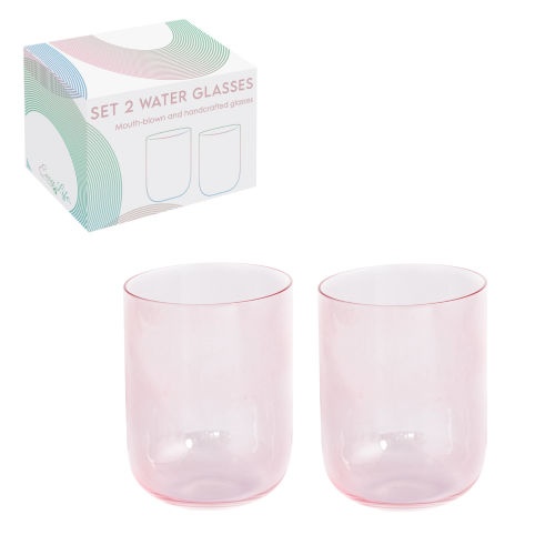 Set de 2 Verres � Eau 390 -Rose - RAINBOW