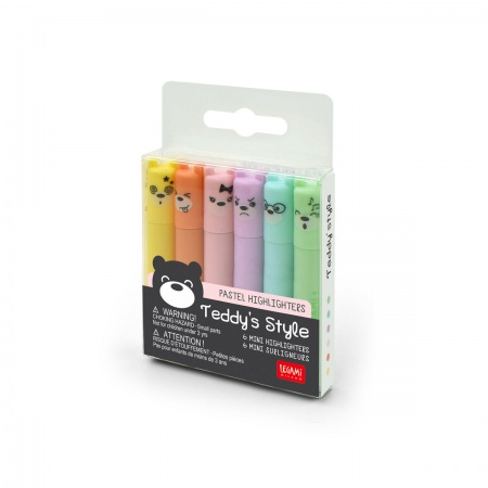 SET DE 6 MINI SURLIGNEURS - TEDDY\'S STYLE