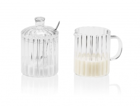 SET SUCRIER/POT LAIT VERRE &Oslash;7X11,5