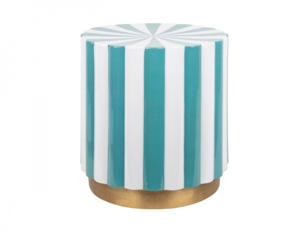 Stool Candy Swirl  - TURQUOISE BLUE - Tabouret \ tourbillon de bonbons \  - BLEU TURQUOISE