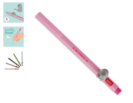 STYLO A ENCRE GEL ANIMAL DECO. - LOVELY FRIENDS - KITTY