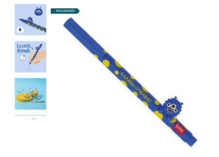 STYLO À ENCRE GEL ANIMAL DÉCO. - LOVELY FRIENDS - MONSTER