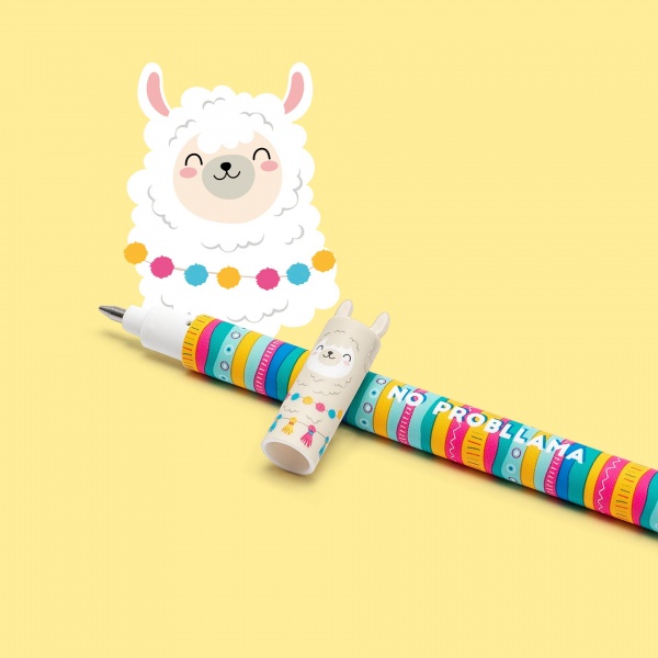 STYLO � ENCRE GEL EFFA�ABLE - ERASABLE PEN - LLAMA