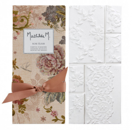 Tablette parfumée en plâtre - Dentelle Rose élixir 