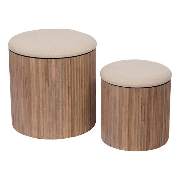 TABOURETS RONDS NAT CAMEL PM