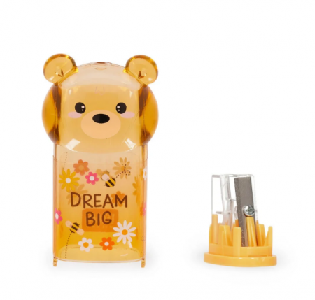 TAILLE-CRAYONS AVEC R&Eacute;SERVOIR - BEAR SWEET BEAR - TEDDY BEAR