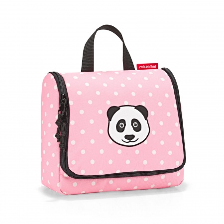 toiletbag kids panda dots pink
