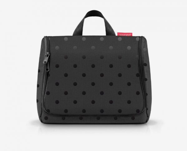 Toiletbag XL glossy dots black