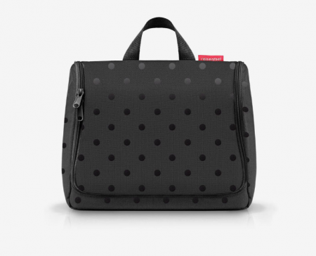 Toiletbag XL glossy dots black