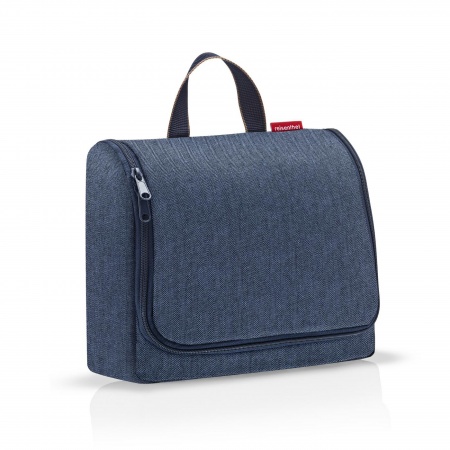 toiletbag XL herringbone dark blue