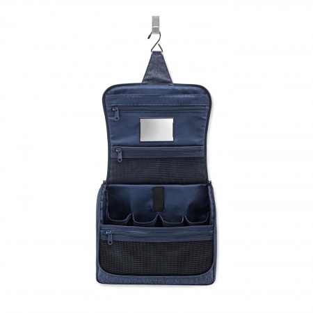 toiletbag XL herringbone dark blue
