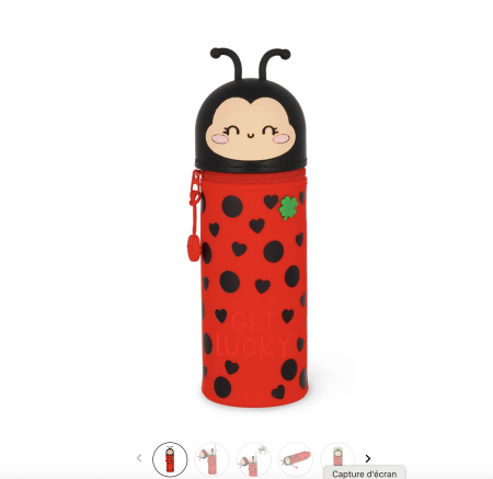 TROUSSE EN SILICONE 2-EN1 - KAWAII - LADYBUG